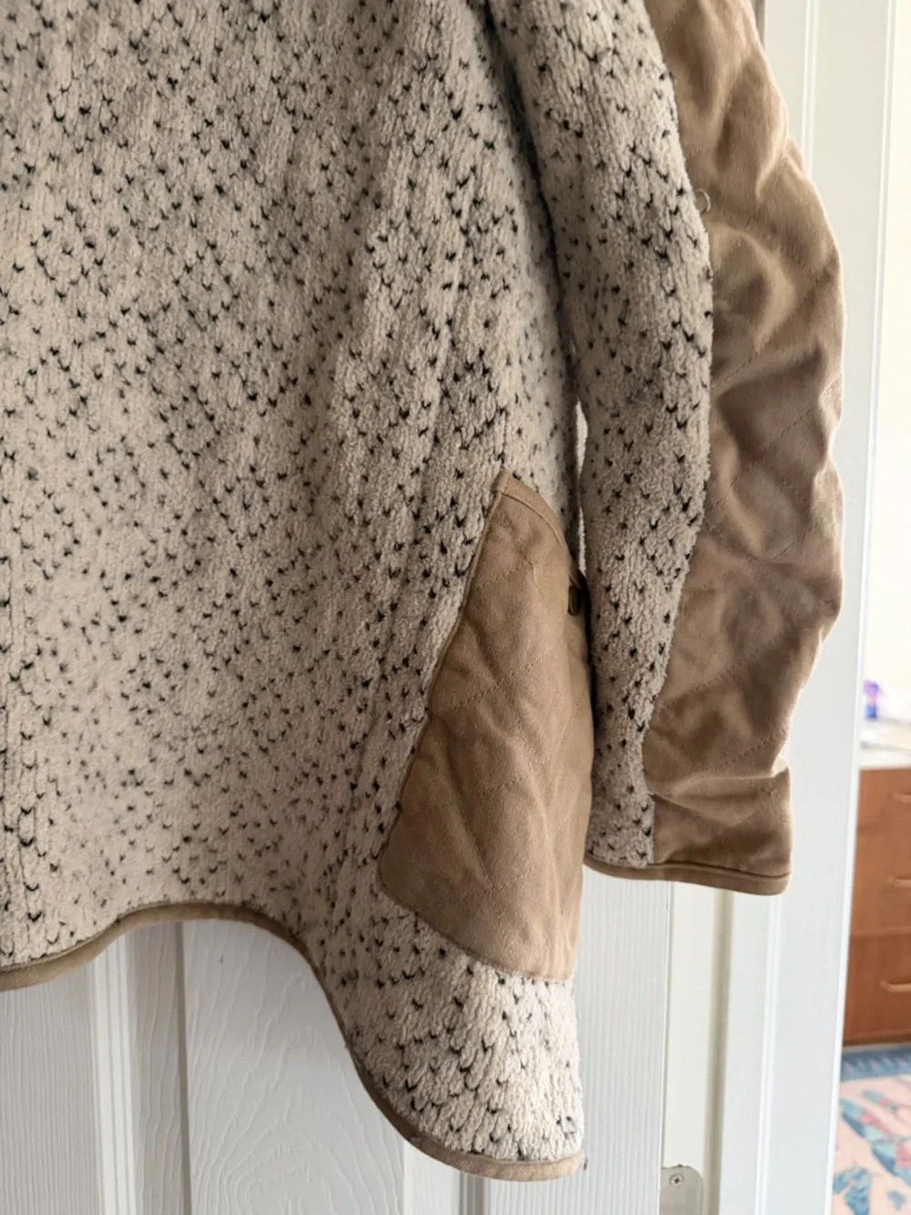 Sleeping on Snow Anthropologie Cream & Tan Contrast Women's Jacket - Picture 13 of 15